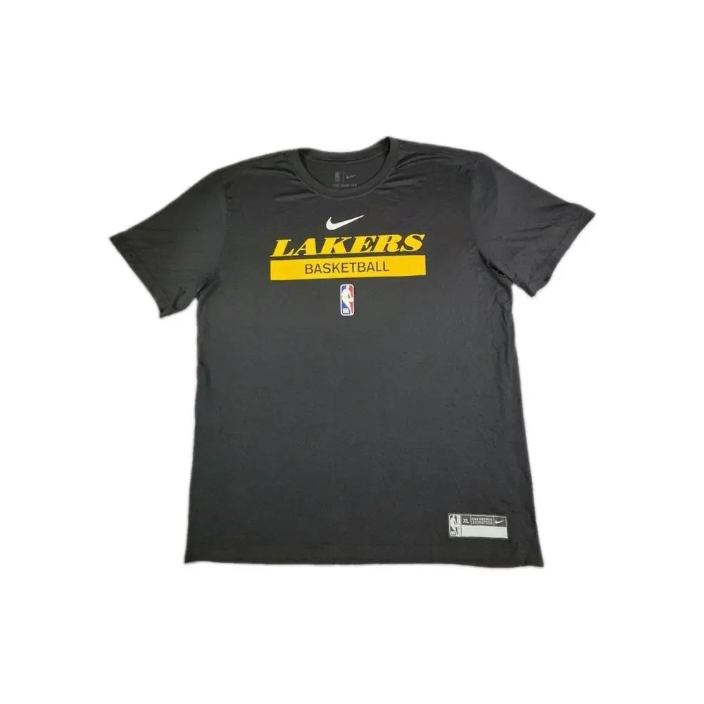 Nike Los Angeles Lakers T-Shirt Men's Sz XL NBA Authentics Black Short Sleeve